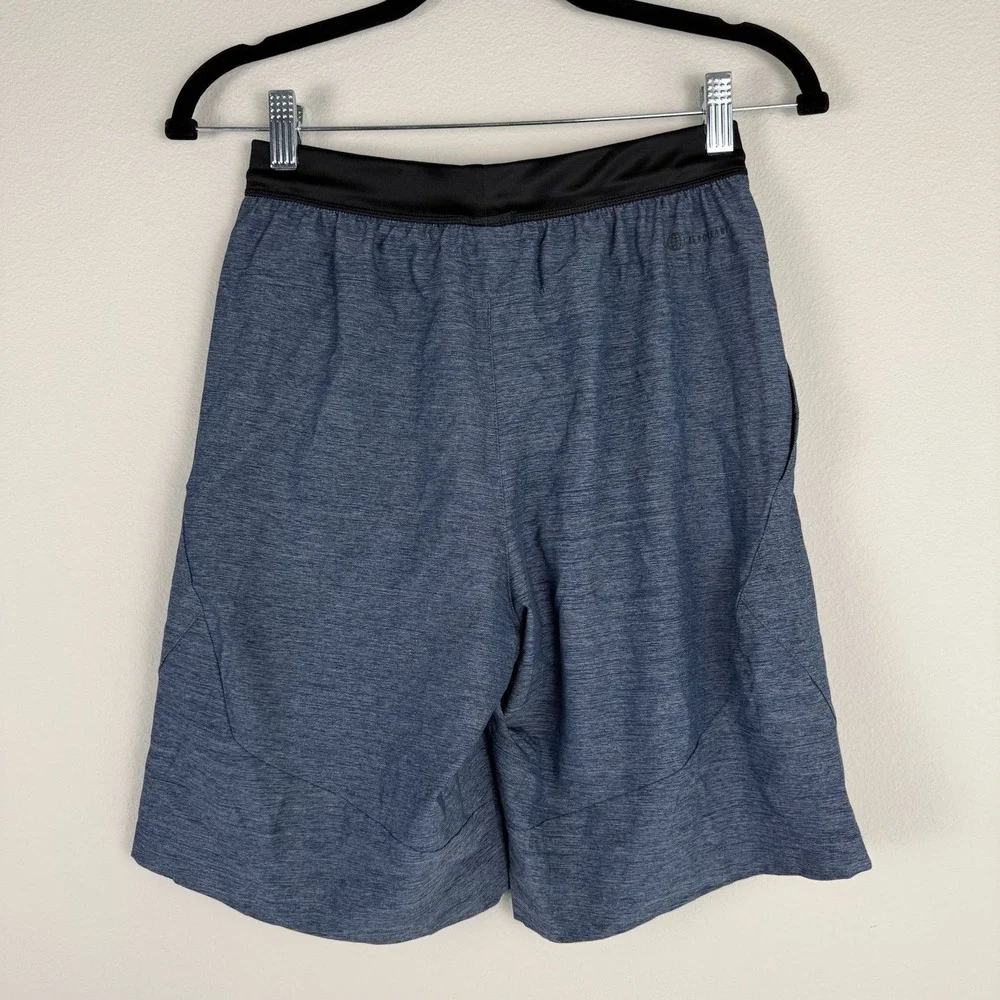 Adidas Mens XS Axis Woven 3.0 Shorts Blue Heathered Training Athletic Gym HG6565